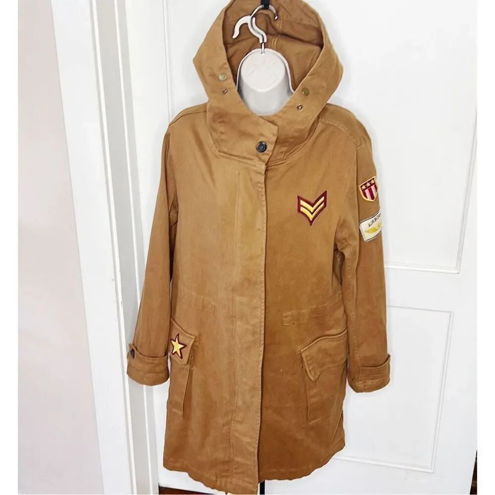 Forever 21 Contemporary Full Zip Jacket Women's Small Military Airborne  Hooded